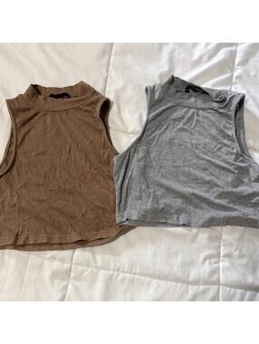 SHEIN Women's Multi and Grey Crop-top